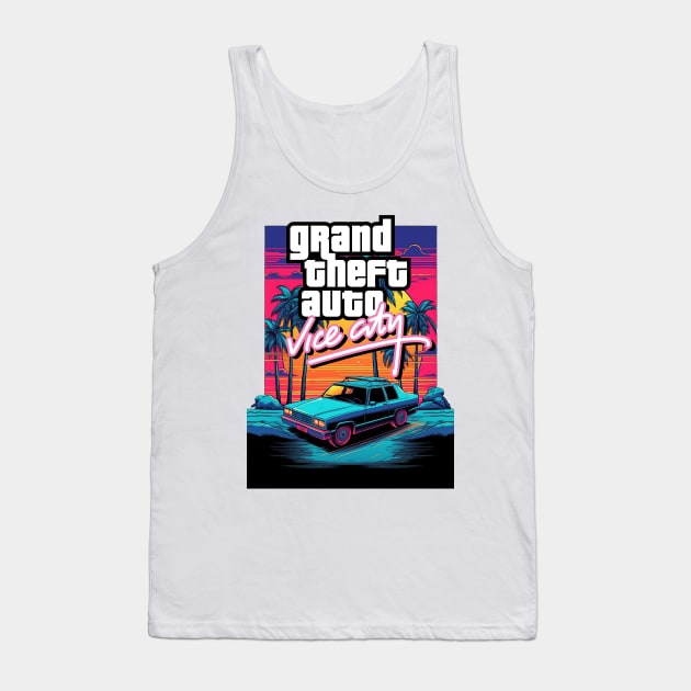 Grand theft city Tank Top by SAN ART STUDIO 